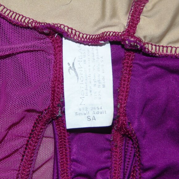 MotionWear Maroon Cutout Leotard SA - Picture 4 of 6